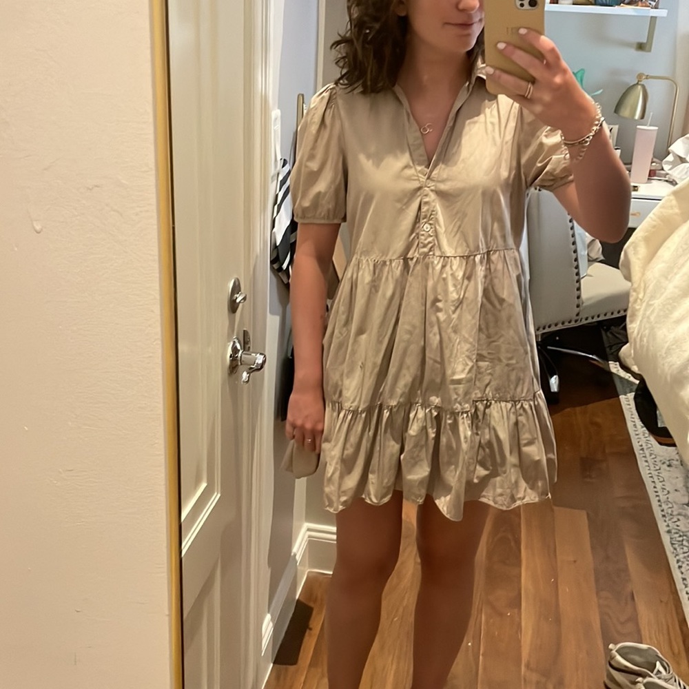 ZARA tan dress size small